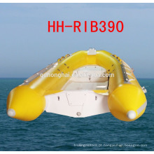 RIB390 de borracha barco barco inflável rígido casco do barco com CE